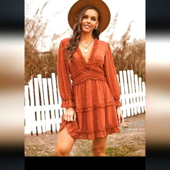 Orange sumer dress - Picture 1 of 2